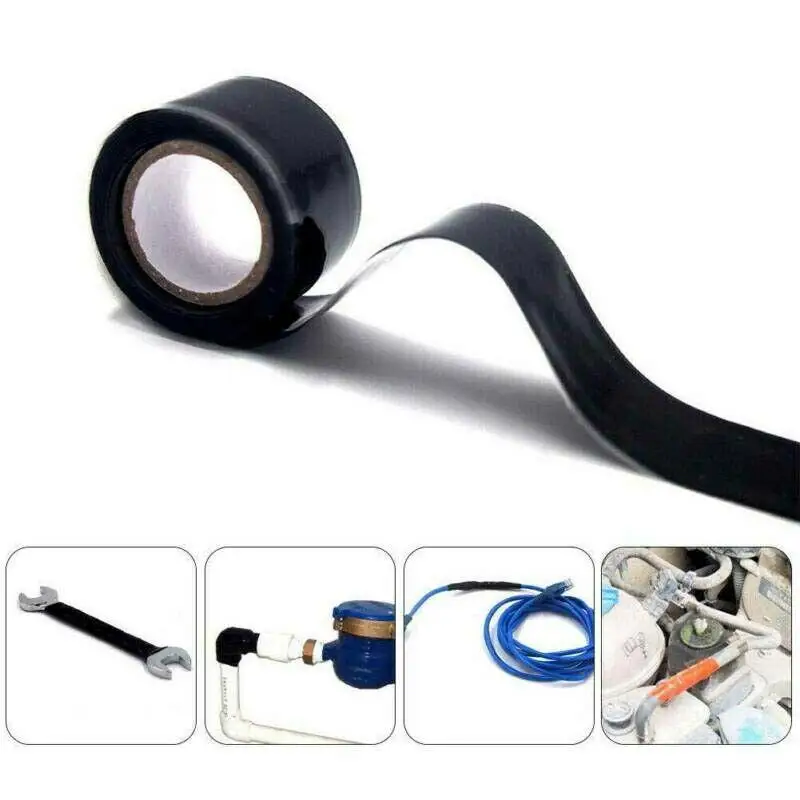 Не ремонтная лента 2 5*150 см прочный водонепроницаемый черный клей резиновый