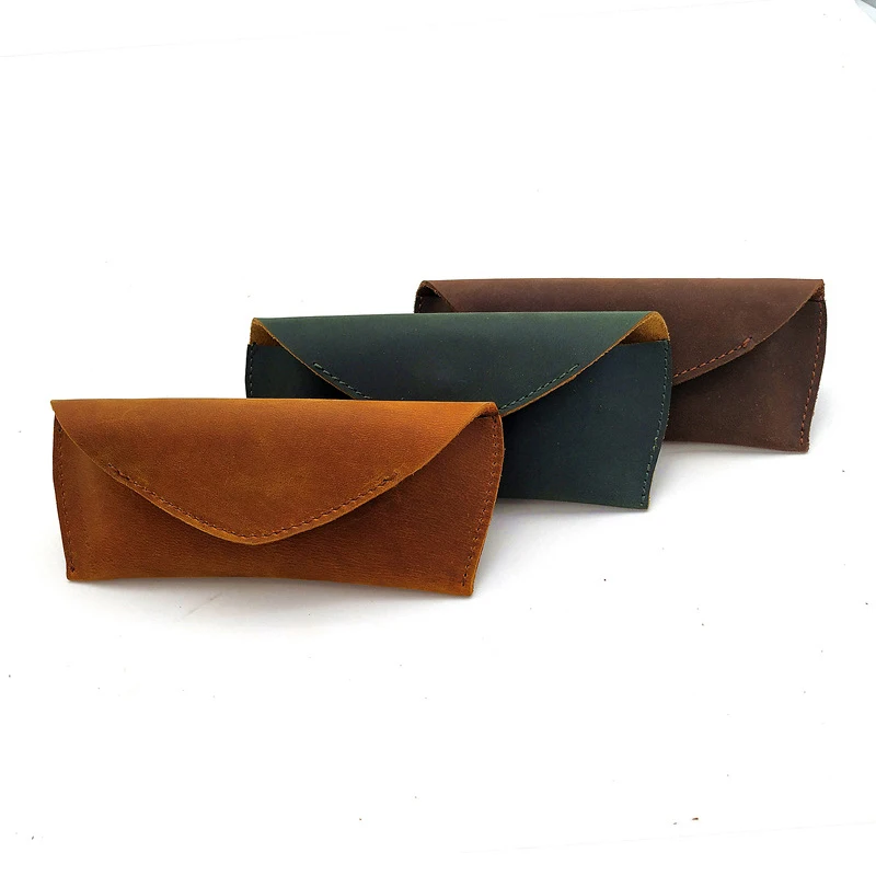 17*7*2 см Настоящий Кожаный Чехол для очков женщин и мужчин футляр солнцезащитных