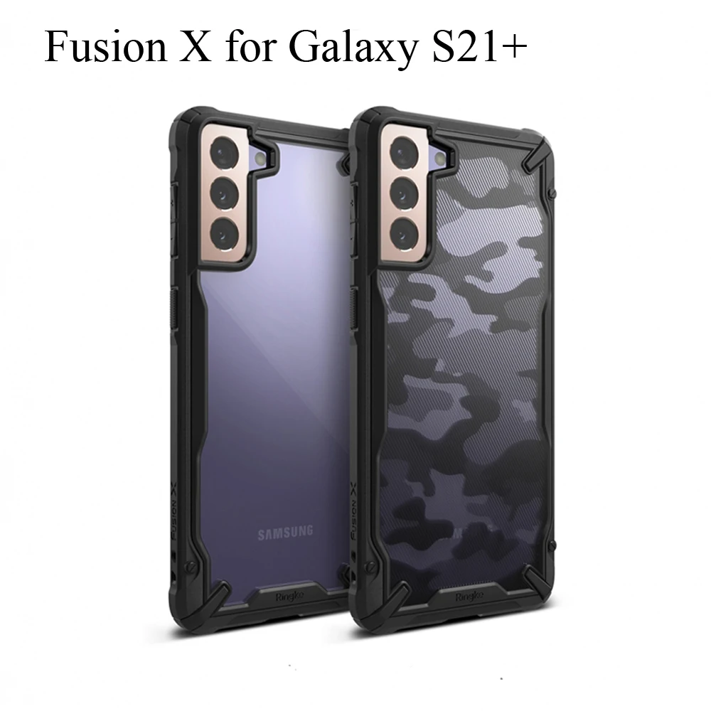 

Ringke Case for Samsung Galaxy S21 Plus Fusion X Clear Hard PC Back Flexible TPU Frame for S21+ 5G Cover