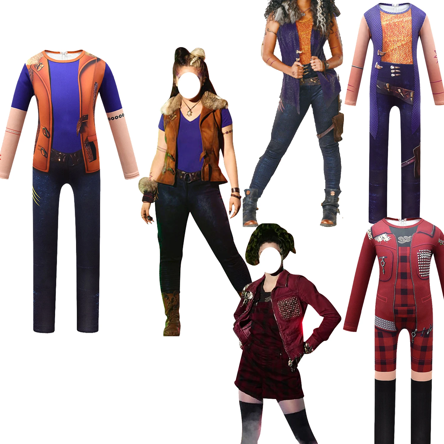 

Новинка костюмы на Хэллоуин для детей зомби 2 Эддисон Косплей Одежда для девочек Одежда для вечевечерние Боди Комбинезоны Детская Карнавал...