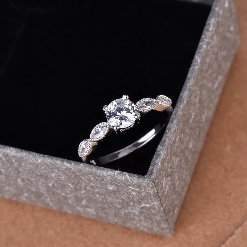 

Sterling Silver 925 Diamond Rings for Women Silver Wedding Rings Filled Womens Couple Love Wedding Diamond Necklaces Women