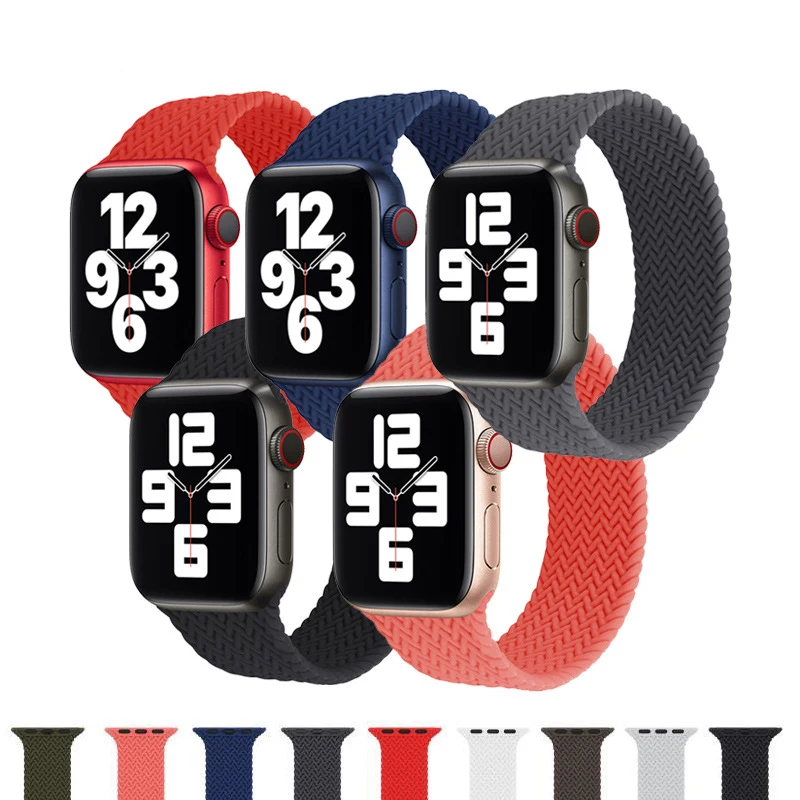 

Strap For Apple Watch Band 40mm 44mm iWatch Serie 6 5 4 SE Elastic Belt Silicone Solo Loop Bracelet Apple Watch Strap 38mm 42mm