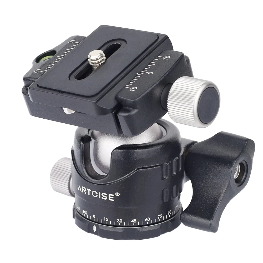 Головка штатива универсальная шаровая полностью Металлическая Низкопрофильная