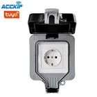 ACCKIP IP65 водостойкая наружная настенная розетка 16A стандарт ЕС электрическая AC 110  250 В умная настенная розетка