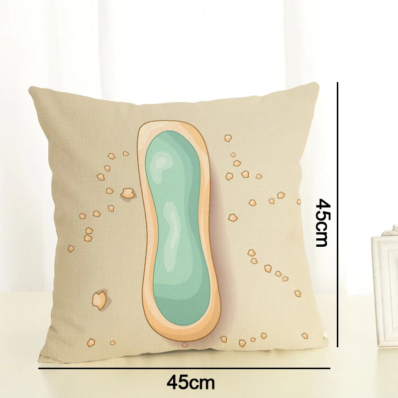 45*45 см креативный красочный чехол для подушки хлопковая льняная наволочка дивана