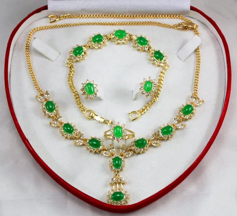 

Free shipping special set 0041 zircon necklace, earing, bracelet , ring set