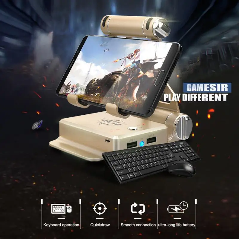 GameSir X1 PUBG Mobile Legends Bluetooth BattleDock конвертер клавиатуры и мыши адаптер для игры, AoV, RoS, ножи, бесплатный огонь