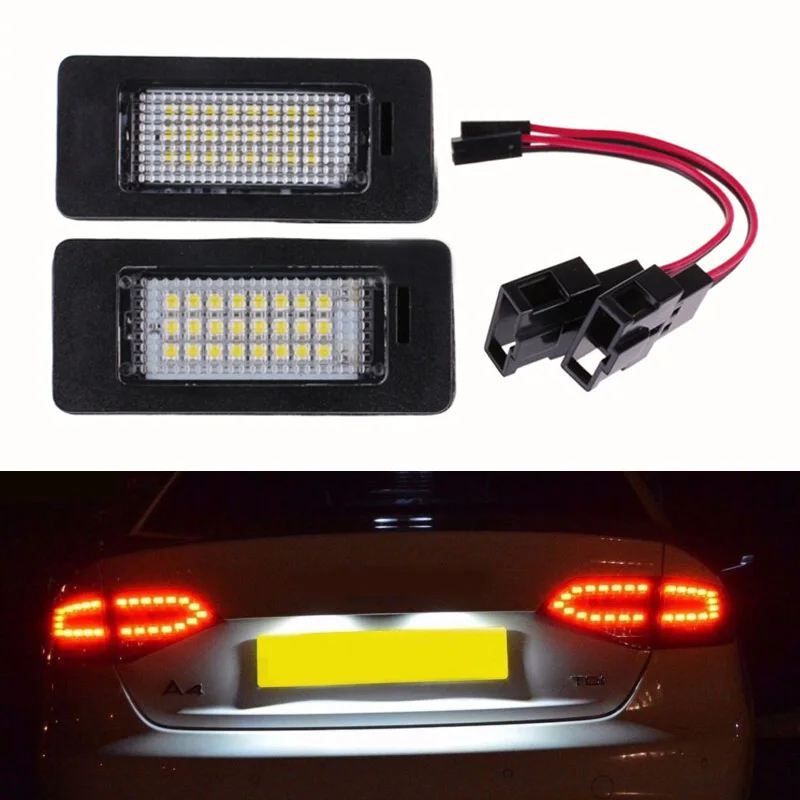 Подсветильник ка номерного знака Canbus 3 Вт 3528 SMD 24 светодиода 12 в 1 пара