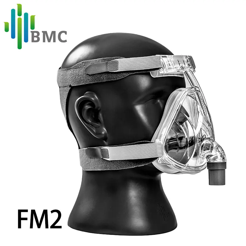 BMC FM1 Full Face Mask Медицинская рото носовая маска силиконовогогели для терапии храпа с