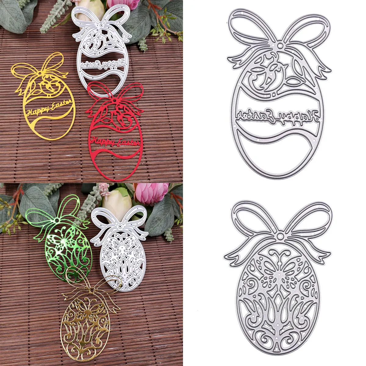 

Easter Eggs Butterfly Metal Cutting Dies Stencil Scrapbooking DIY Album Stamp