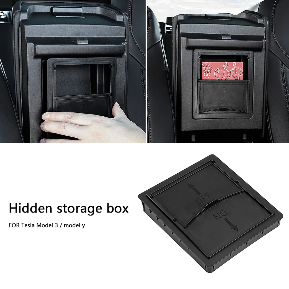

Auto Armrest Holder Box 3 Y Center Console Organizer Armrest Hidden Storage Box For 21 Tesla Model 3 Car Accessory