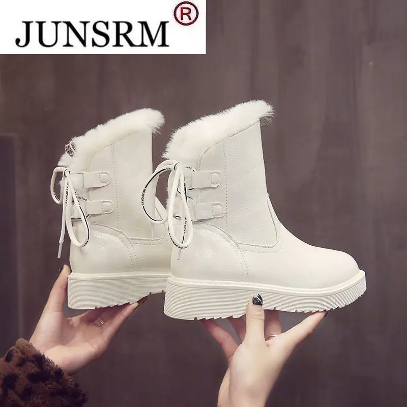 

Snow Boots Women's Waterproof Non-slip Booties Woman 2022 Winter Ankle Boots Female Wedges Platform Cotton Shoes Botas De Mujer