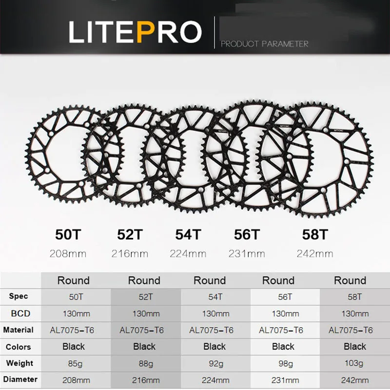 Litepro полый BMX складной велосипедный кривошипный комплект Bcycle Сверхлегкий 130 BCD 50T