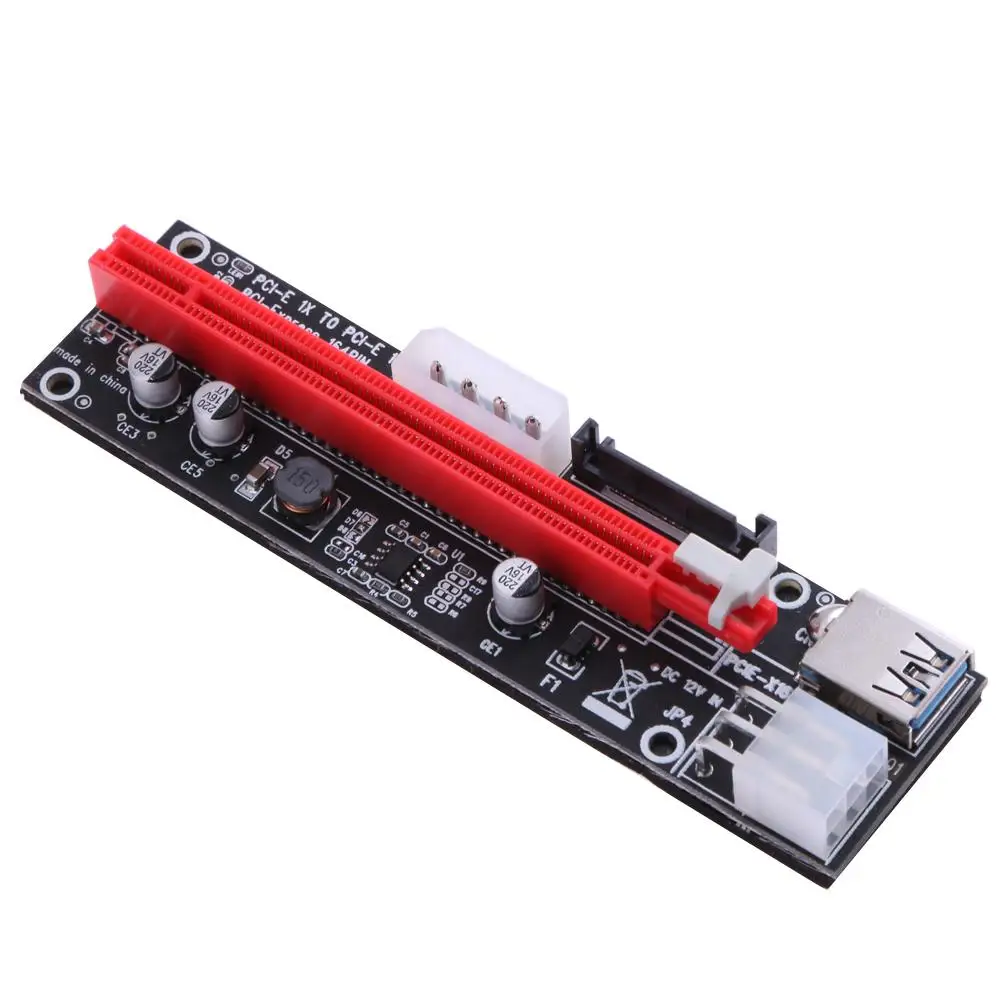 

Notebook Smartphone Expansion Converter PCI-E1X to 16X 4pin 6pin 15pin USB3.0 Mining Extender Card Adapter Cable