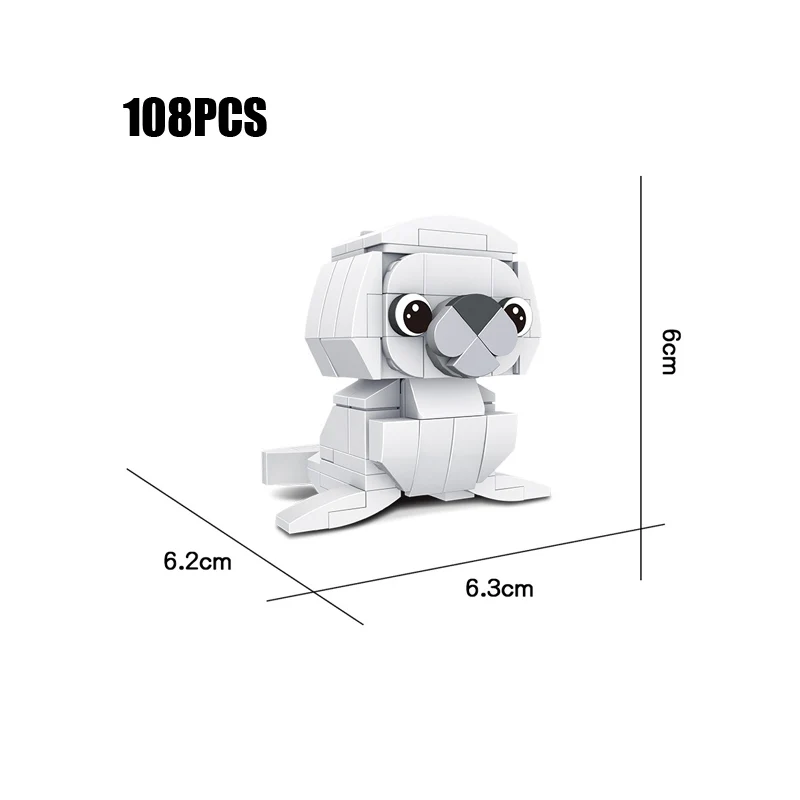 Большая распродажа 100 + шт. строительных блоков с животными милая мультяшная