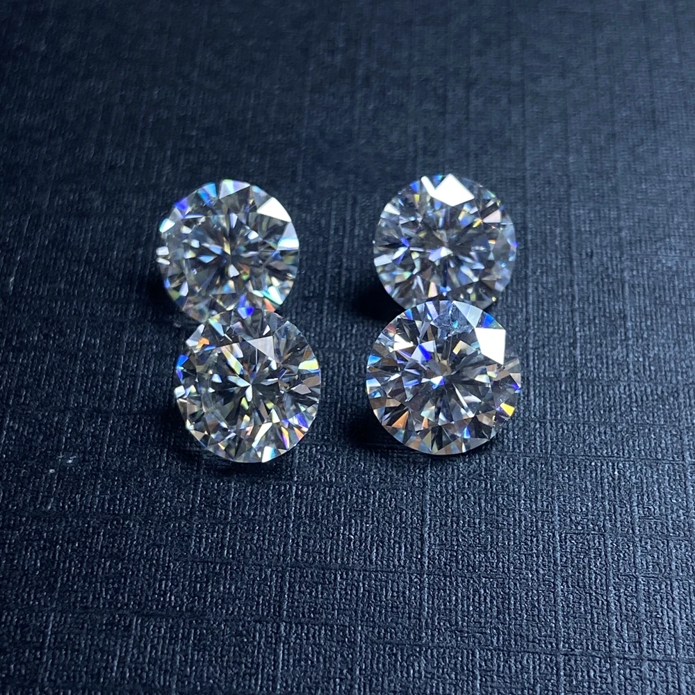 Lab Creat Loose Moissanite 4 мм до 14 EF цвет отличная четкость резки VVS1 Камень Модные серьги