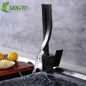 Смеситель для кухонной раковины 360 градусов, Поворотный кухонный кран, кухонный кран, кран для раковины для ванной комнаты, черный смеситель для кухонной раковины