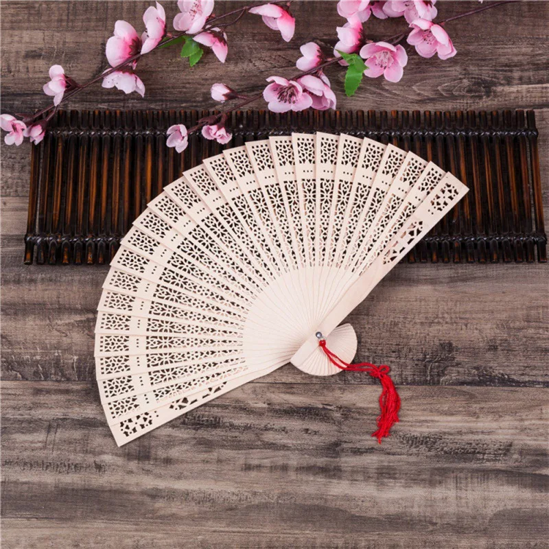 

Fragrant Fans Wood Home Decor Crafts Art Folding Carved Summer Accesory Weddings Party Favor Bamboo Wooden Fan Hand Fans