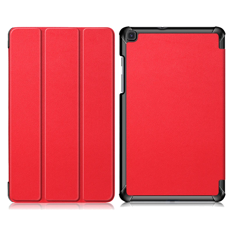 red Чехол с принтом для Samsung Galaxy tab A 8,0 SM T290 T295 T297 tab a 8 защитный чехол из искусственной кожи+ подарок - Цвет: red