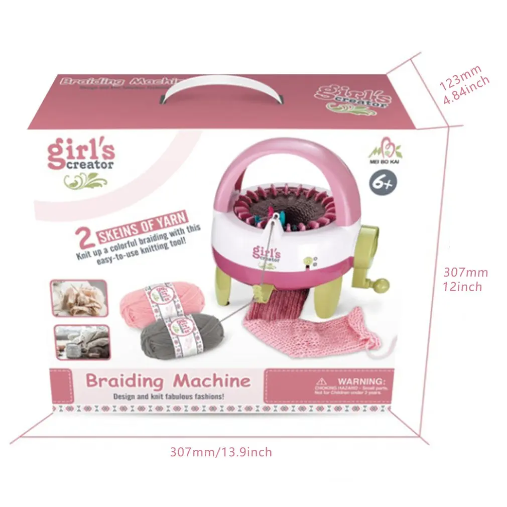 Машинка для вязания шерсти ручной работы 48 спиц цилиндрический шерстяной