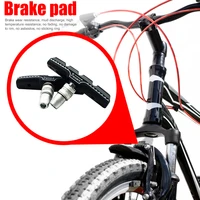 one pair mountain road mute bike brake pads mtb bicycle braking v brake holder shoes rubber blocks durable cycling accessories