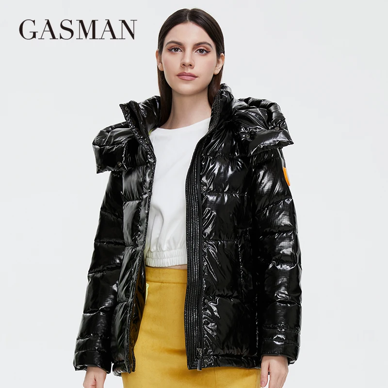 GASMAN 2021 новые зимние куртки Женское пальто белая короткая модная индивидуальная