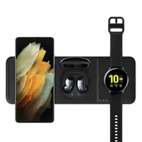 Fast Wireless Charger Trio Station For Galaxy S21 Ultra S20 S10 Note Ultra Buds Pro Wireless Charging Pad