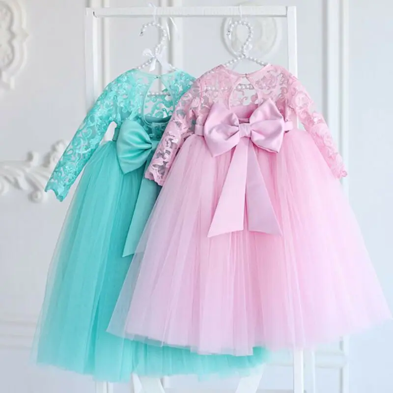 Детское кружевное платье с цветочной вышивкой для девочек От 1 до 6 лет | Детская