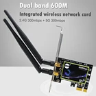 Двухдиапазонная беспроводная сетевая карта PCI-E, 600 Мбитс, гигабитный Ethernet Wi-Fi адаптер для ПК, компьютера