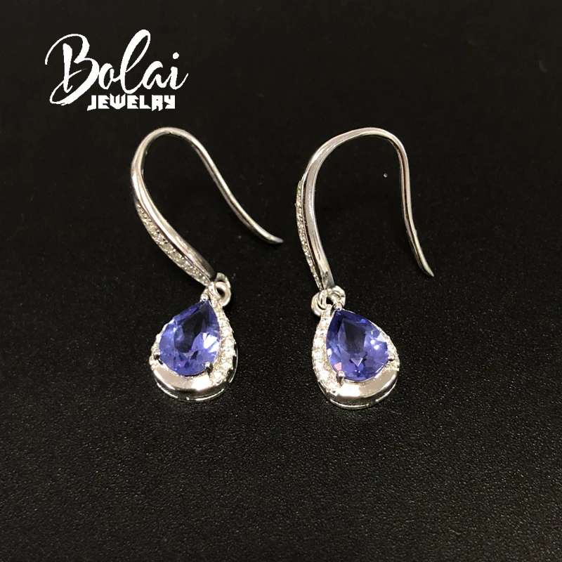 Bolaijewelry искусственные драгоценные камни в форме капли воды|Серьги-подвески| |