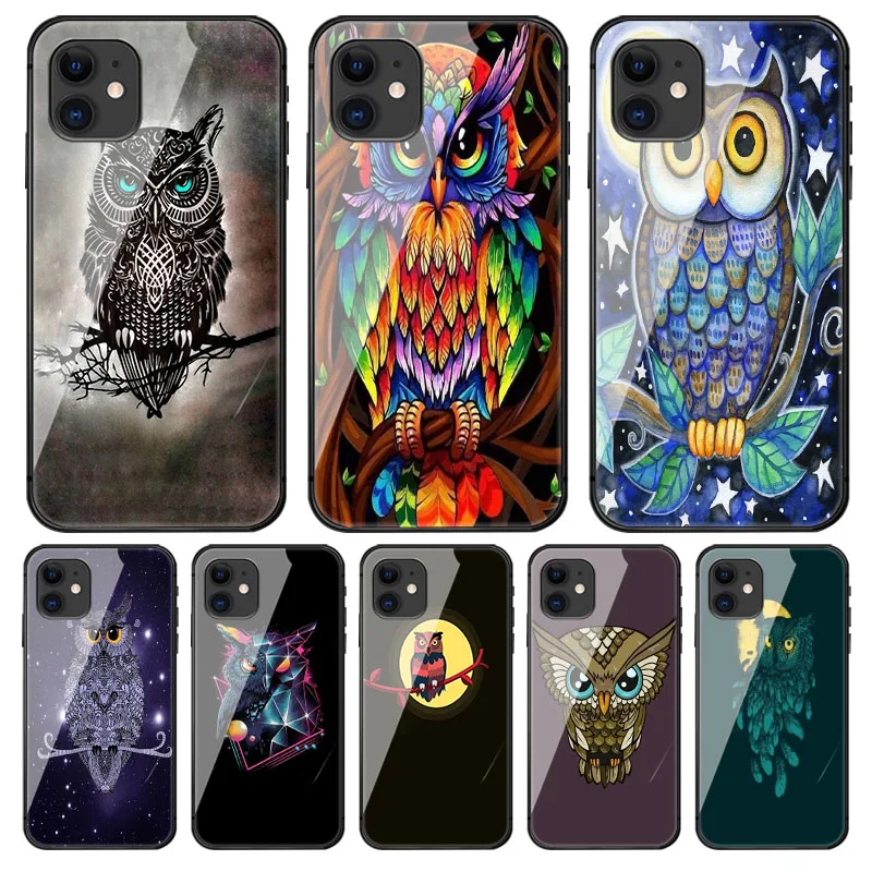 Дешевые анималистический принт с изображением сов для девочек Чехол мобильного
