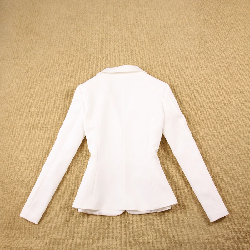 Весна осень женский тонкий белый костюм брючный комплект формальная рабочая