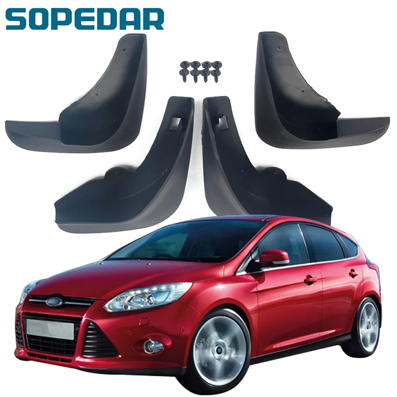 SOPEDAR Auto Styling Parts Front Rear Mudguards for Ford Focus MK3 Hatch 2011 2012 2013 2014 Splash Guards Mudflaps Mud Flaps | Автомобили