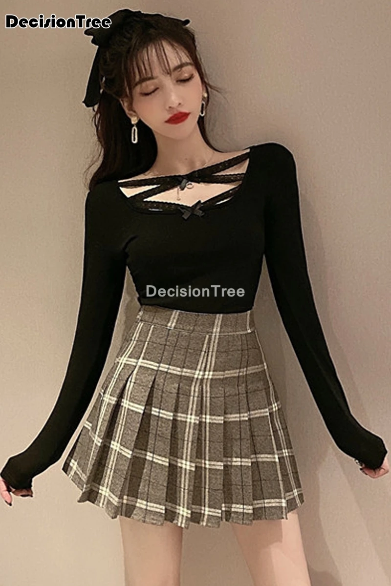 2021 jk школьная форма клетчатые юбки для девочек с высокой талией плиссированные
