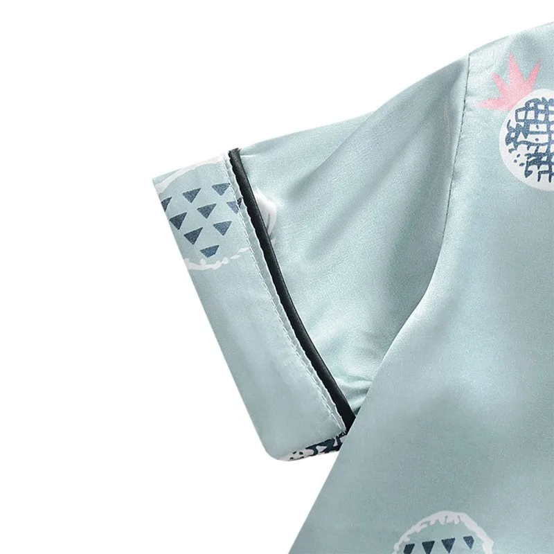 Комплект летней детской пижамы из рубашки и брюк|Комплекты пижам| |