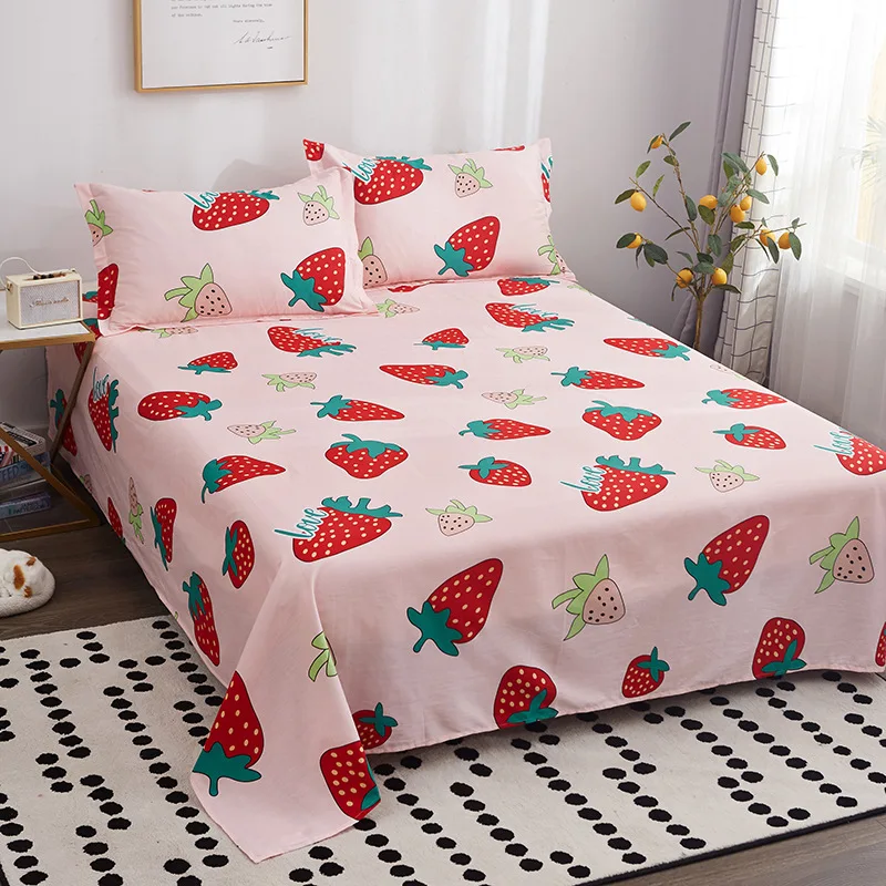 Простыня из 100% хлопка для детей и взрослых односпальная двуспальная кровать с