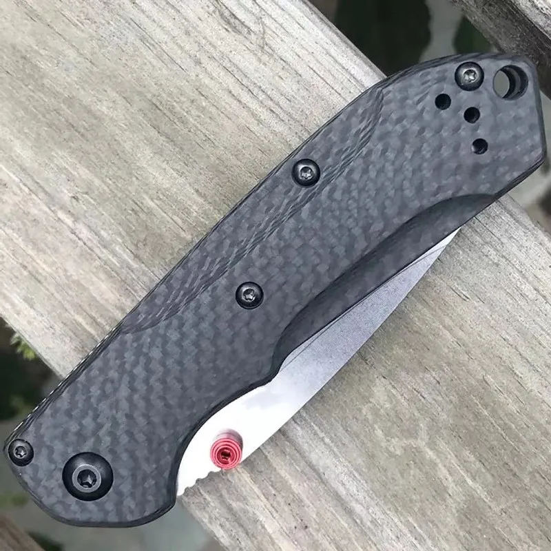 Murah Baru Besar BM565-1 Mini Freek Bugout Poros Pisau Lipat Taktis S90V Serat Karbon Menangani Luar Ruangan Berkemah Berburu Alat Bertahan Hidup
