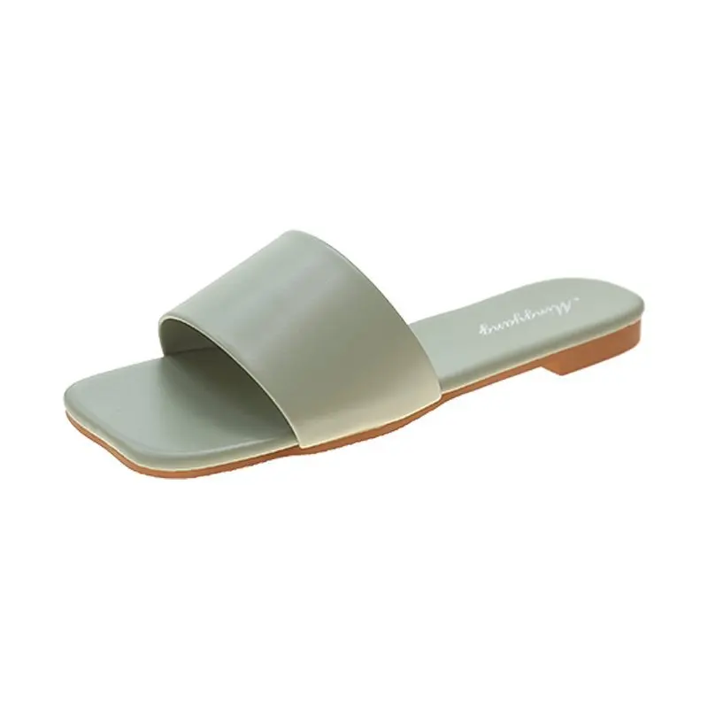 

Shoes For Girls Womens Slippers Outdoor Luxury Slides Pantofle Square Toe Shale Female Beach Low Lady Designer 2021 Sabot Soft R