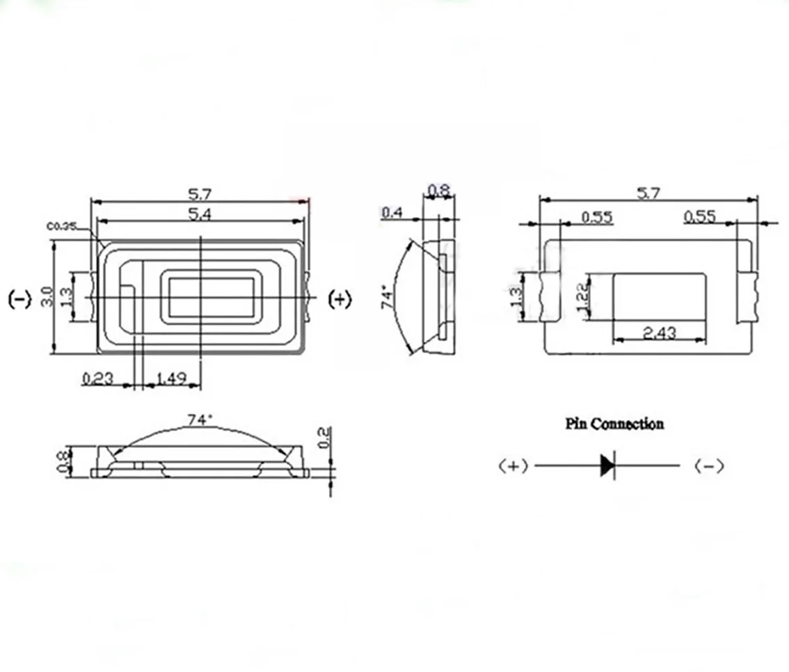 

10Pcs 5730 SMD LED Diodes Super Bright Light Warm White Pure White 50-55LM Lamp Bulb DIY