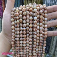 natural multicolor stone loose beads high quality 8mm faceted rhombus shape diy gem jewelry accessories 38cm wk400