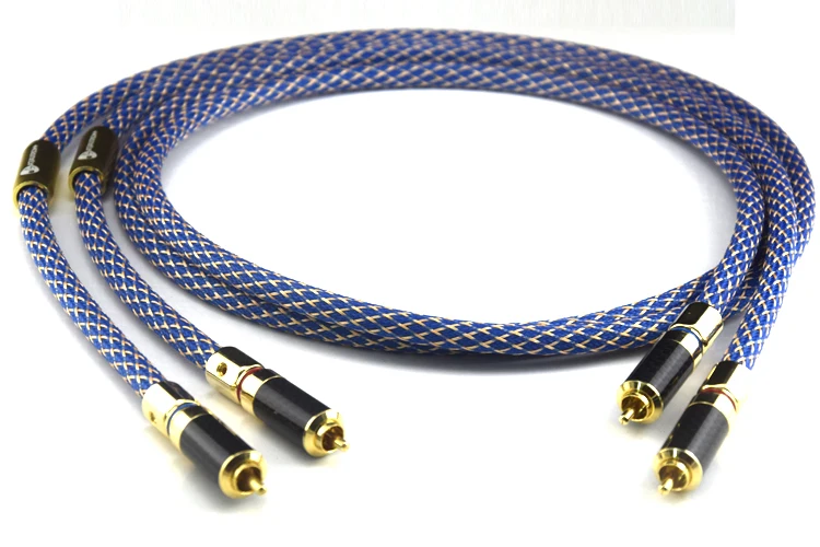 

Silver Plated Hifi RCA Audio Cable Dual Shielding High Quality 2RCA to 2RCA Male DVD Amplifier Interconnect RCA Cable