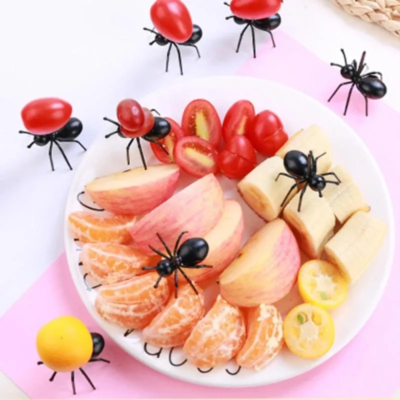 12 шт. / Компл. Мини муравей десертные вилки пластиковая посуда Декор домашняя