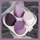 4 шт. в коробке, блендер для макияжа, косметический спонж для макияжа с футляром для хранения, губка для основы, пудры, инструменты для красоты, женский макияж