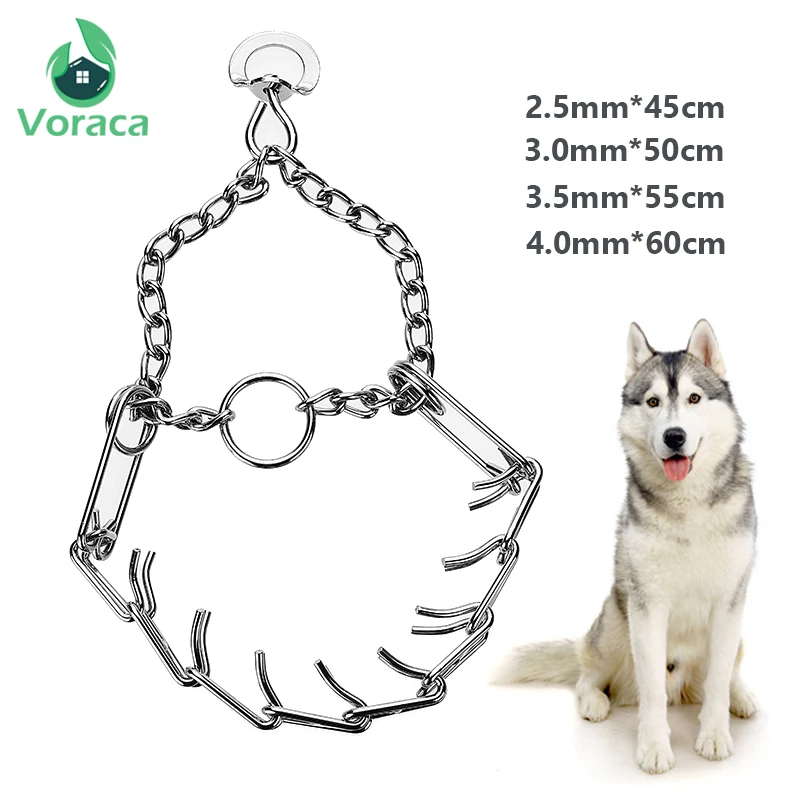 

Adjustable Pet Dog Metal Pinch Prong Choke Training Chain Collar Pet Dog Supplies Detachable Stimulate Chain 45/50/55/60cm