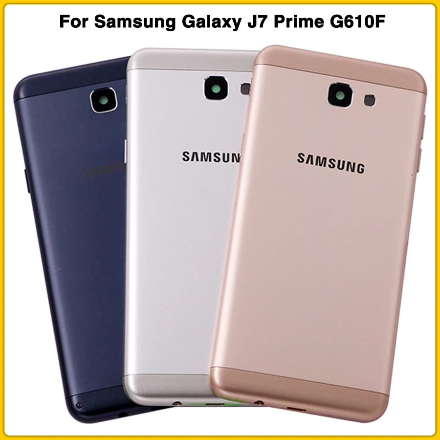 Чехол G610 с полным корпусом для samsung Galaxy J7 Prime G610F On7 задняя крышка батарейного отсека металлическая дверь