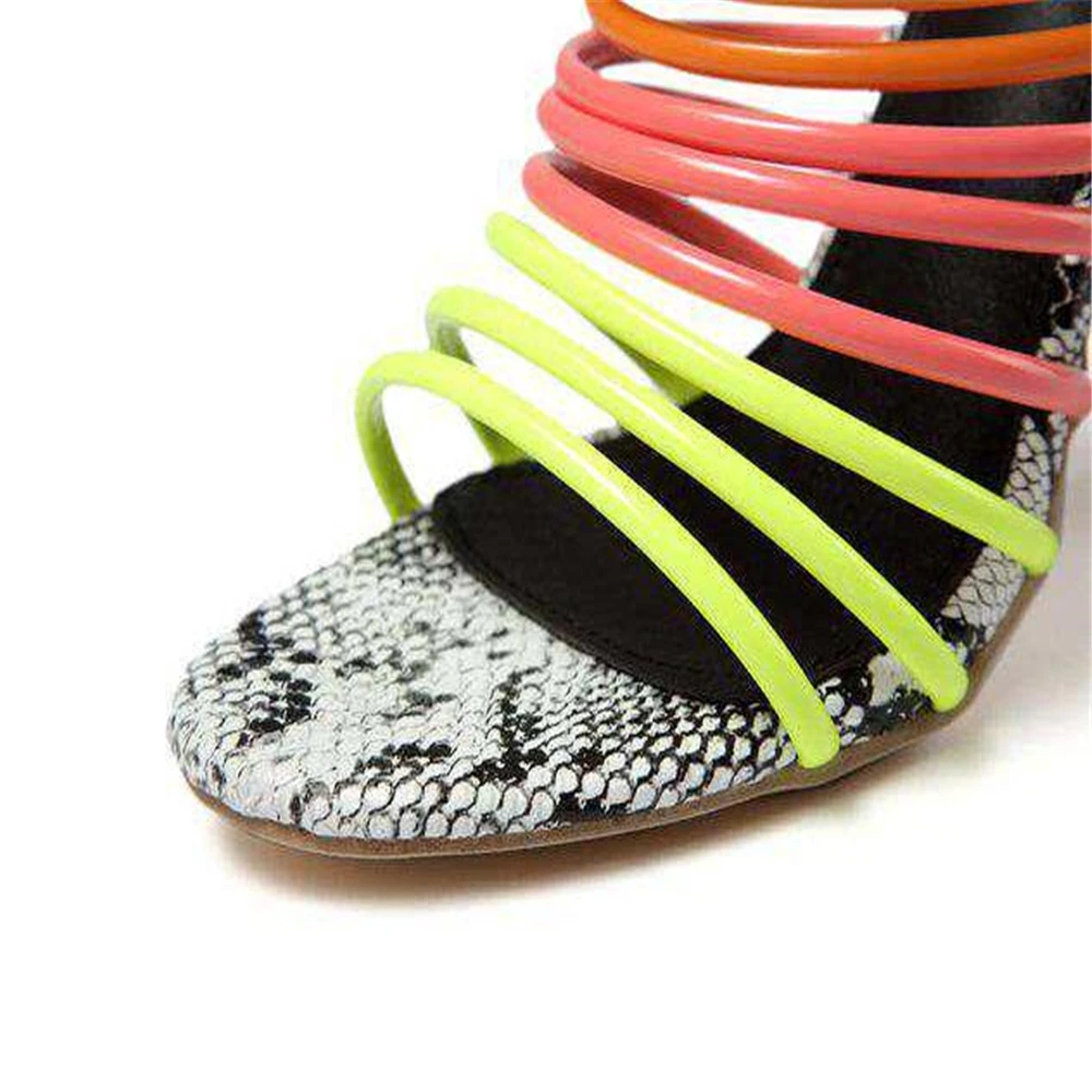 Miulamiula/женские босоножки летняя разноцветная женская обувь на высоком квадратном