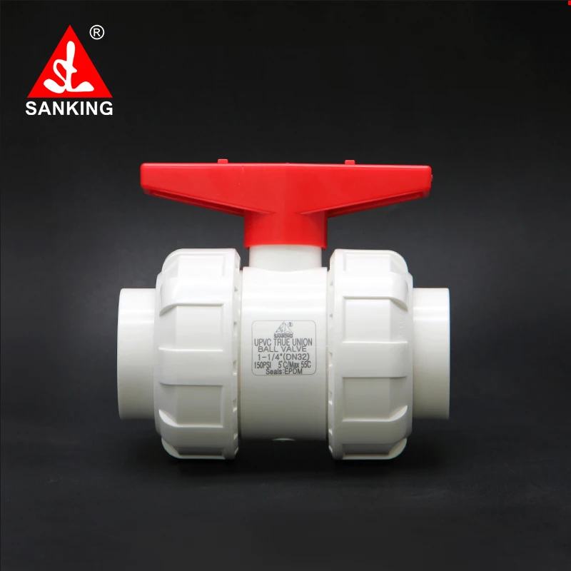 Sanking 20 мм ПВХ настоящая юнионская шариковая трубка для сада фитинги