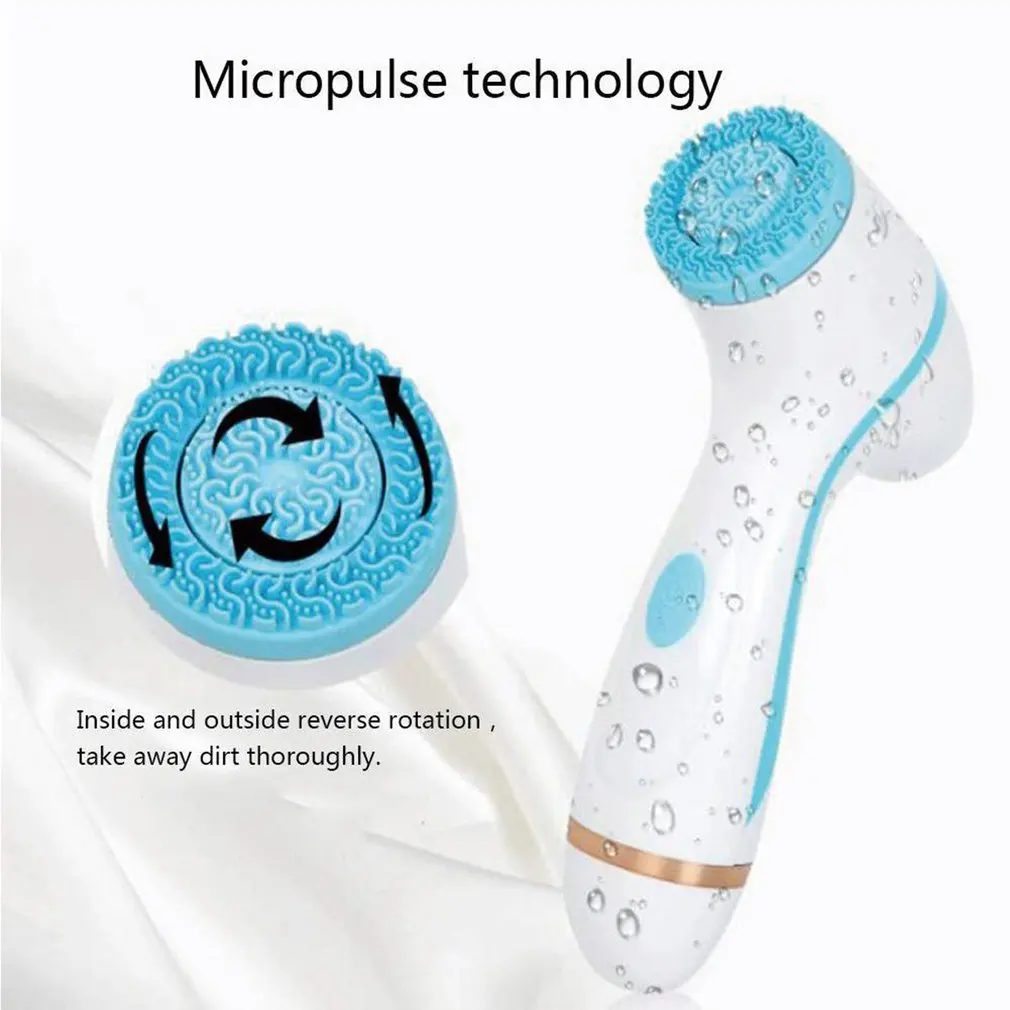 

AE868 Rechargeable Multifunctional Face Washing Instrument Cleaning Brush Face Spining Brush Skin Deep Cleaning