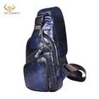 Мужская Повседневная модная нагрудная сумка Crazy horse из натуральной кожи, Дизайнерская Дорожная сумка через плечо, рюкзак для мужчин 8015