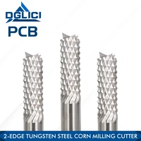 gdlici pcb milling cutter 3 175mm shank carbide thread end mill tungsten corn teeth router bits cnc for acrylic wood aluminum
